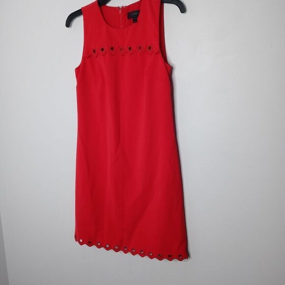 J. Crew scalloped dress with grommets - Picture 3 of 9